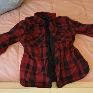 Women's Red Plaid Jacket